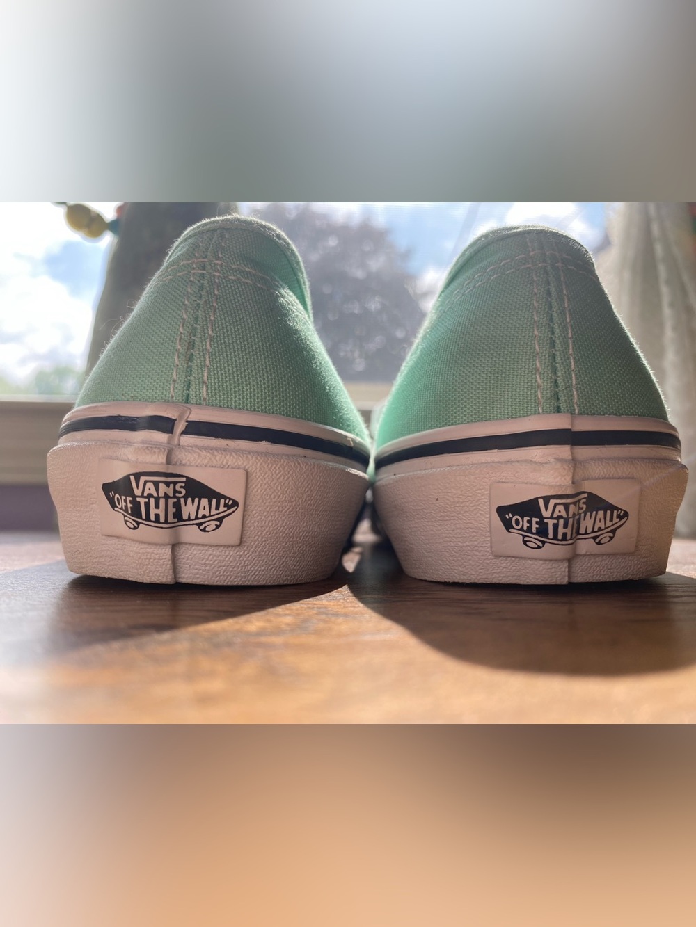Vans Classic Low-Top Sneakers in Mint Green with White Trim - Picture 5 of 6